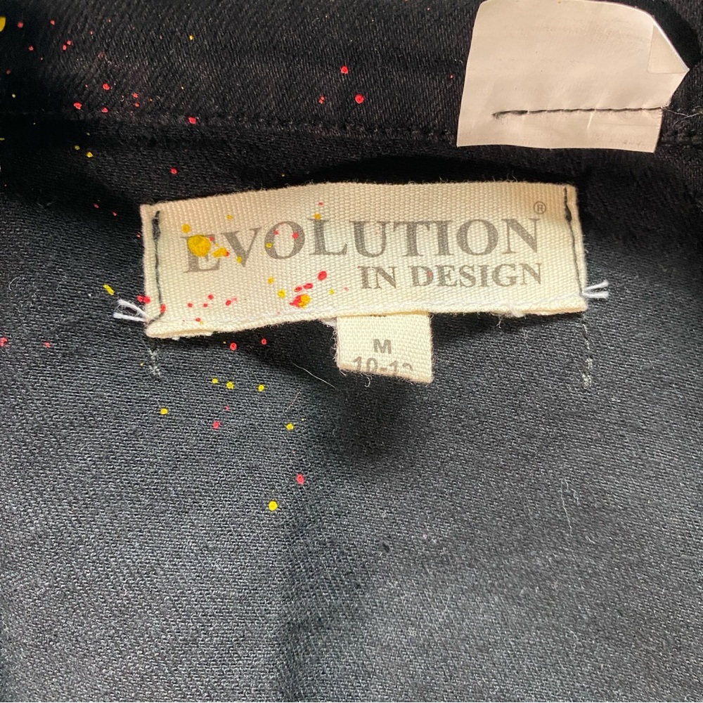 Evolution‎ In Design Denim Jacket Medium Paint Splatter Design C-16161K - Picture 5 of 8